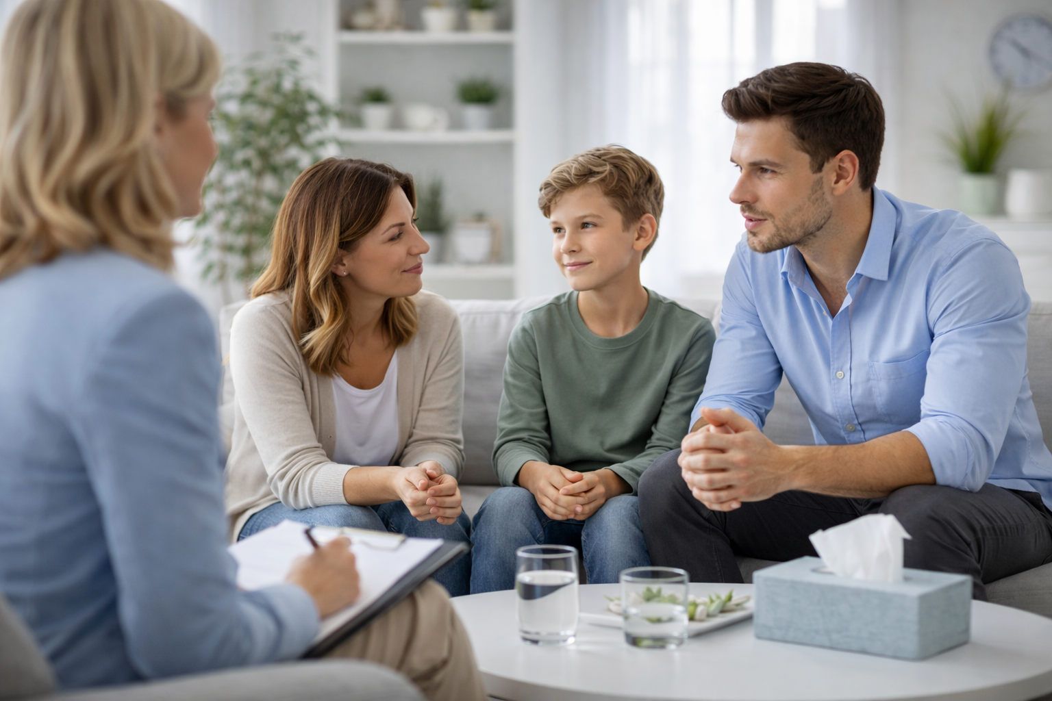 A child playing in a calm, supportive environment